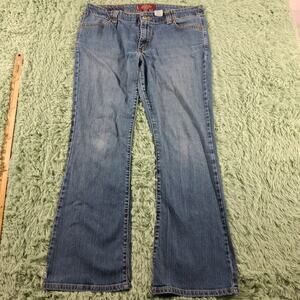 Levis 525 Nouveau Low Boot Cut Stretch Jeans Womens Vintage Y2k 16 Blue VTG